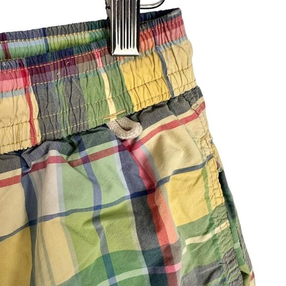 Polo Ralph Lauren Men’s Plaid Swim Trunks Medium Drawstring Side Pockets - Picture 6 of 9
